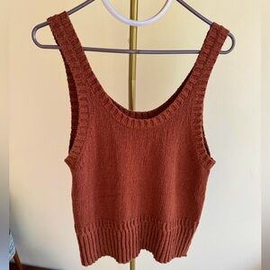 Madewell Terracotta Knit Tank Top Size L